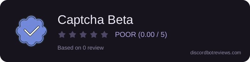 Rating widget preview for Captcha Beta