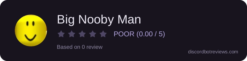 Rating widget preview for Big Nooby Man