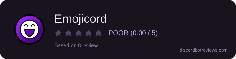 Rating widget preview for Emojicord