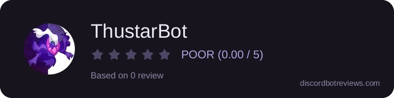 Rating widget preview for ThustarBot