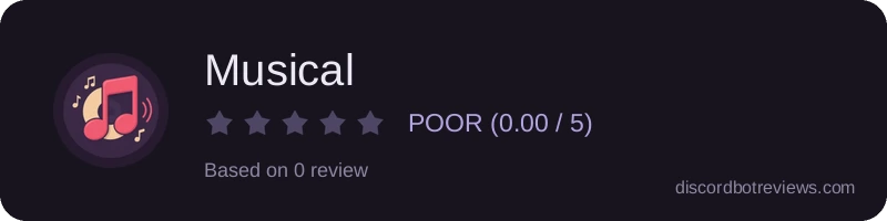 Rating widget preview for Musical