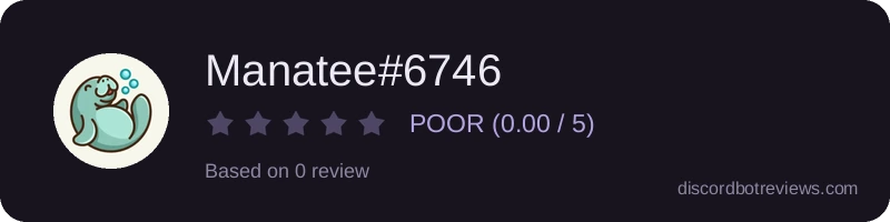 Rating widget preview for Manatee#6746