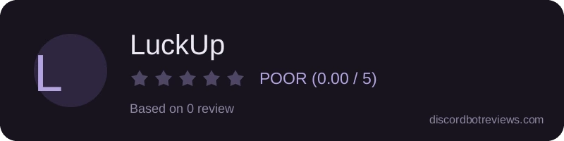 Rating widget preview for LuckUp
