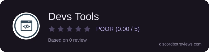 Rating widget preview for Devs Tools
