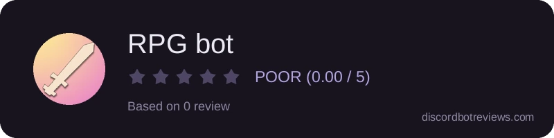 Rating widget preview for RPG bot