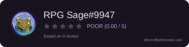 Rating widget preview for RPG Sage#9947