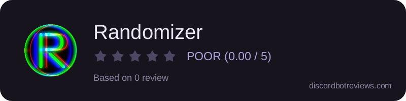 Rating widget preview for Randomizer