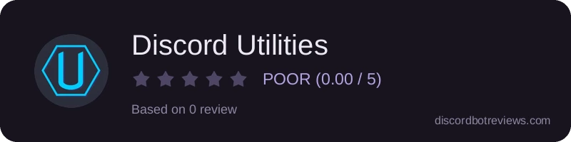 Rating widget preview for Discord Utilities