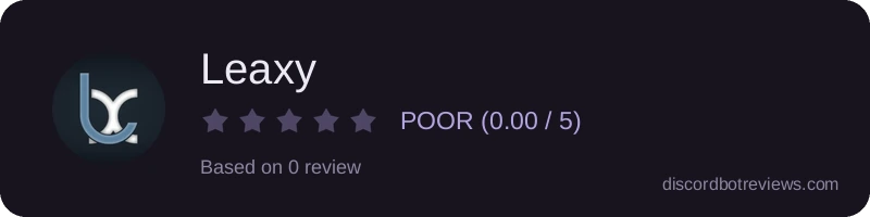 Rating widget preview for Leaxy