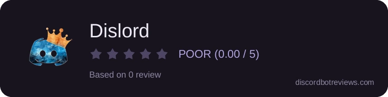 Rating widget preview for Dislord