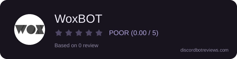 Rating widget preview for WoxBOT