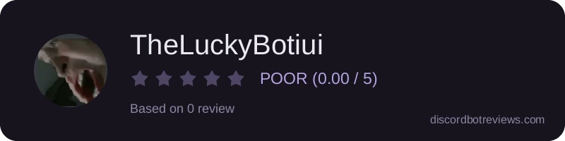 Rating widget preview for TheLuckyBotiui