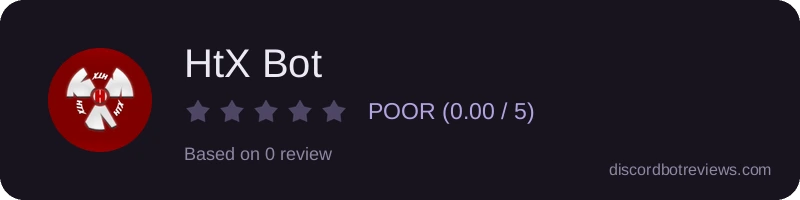 Rating widget preview for HtX Bot