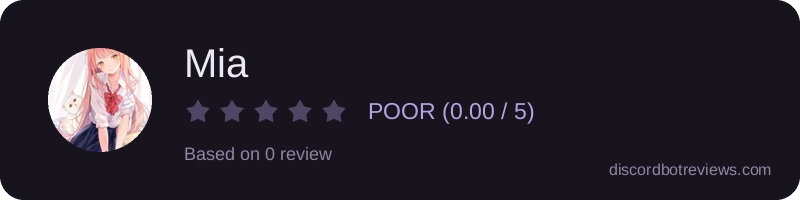 Rating widget preview for Mia