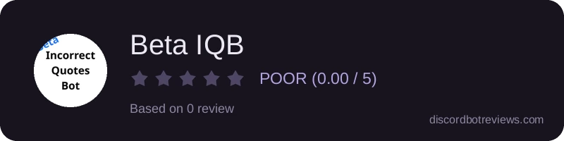Rating widget preview for Beta IQB