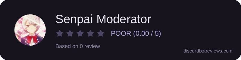 Rating widget preview for Senpai Moderator