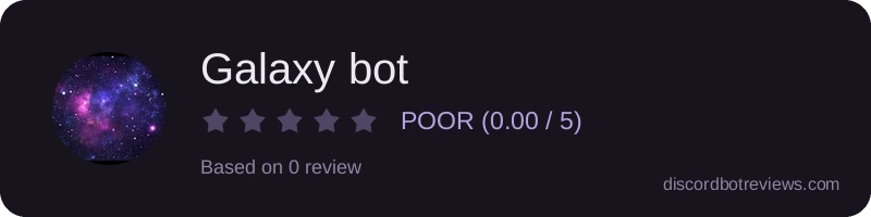Rating widget preview for Galaxy bot