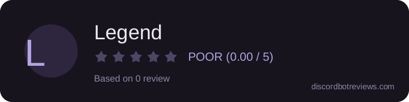 Rating widget preview for Legend