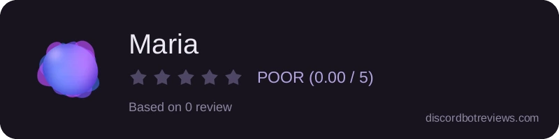 Rating widget preview for Maria