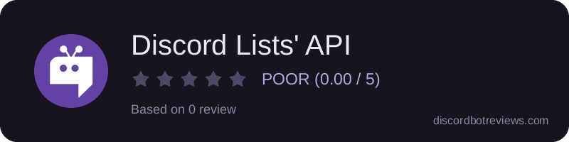 Rating widget preview for Discord Lists' API