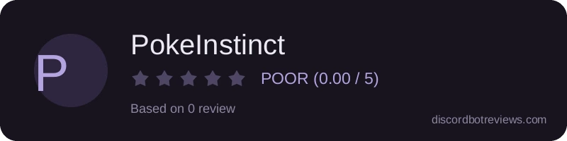 Rating widget preview for PokeInstinct 
