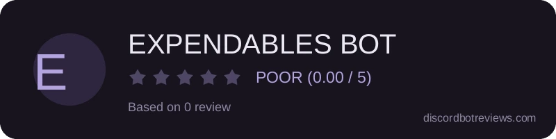 Rating widget preview for EXPENDABLES BOT 