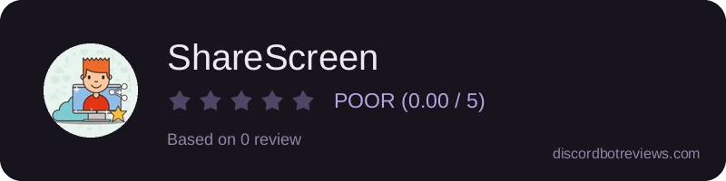 Rating widget preview for ShareScreen