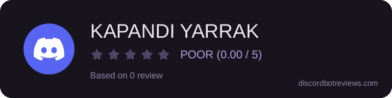 Rating widget preview for KAPANDI YARRAK