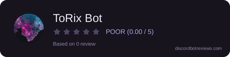 Rating widget preview for ToRix Bot