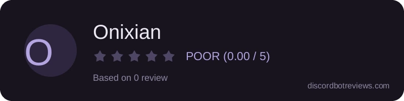 Rating widget preview for Onixian