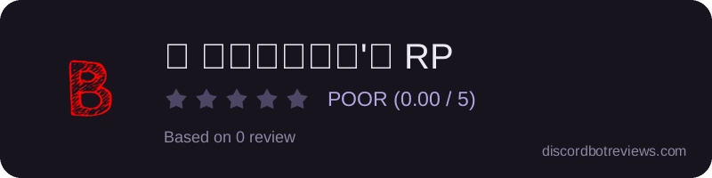 Rating widget preview for 🌌 ⠂𝐁𝐥𝐨𝐨𝐝'𝐬 RP