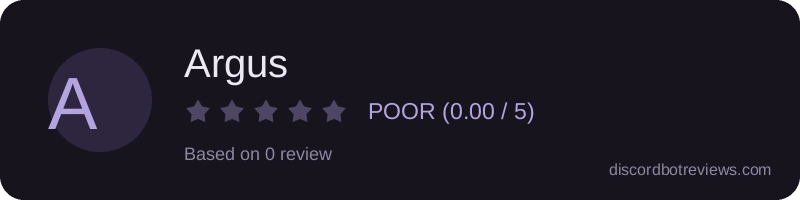 Rating widget preview for Argus