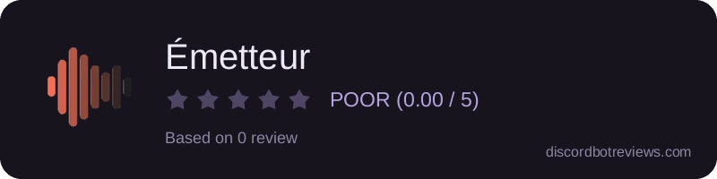 Rating widget preview for Émetteur