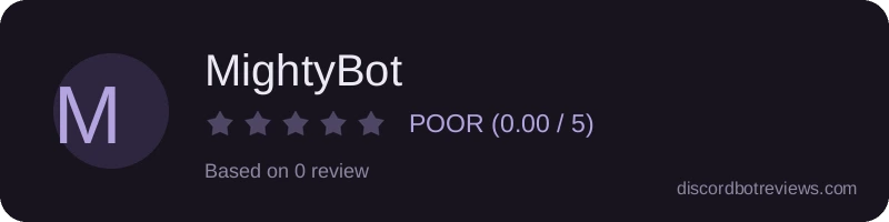 Rating widget preview for MightyBot