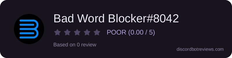 Rating widget preview for Bad Word Blocker#8042