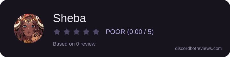 Rating widget preview for Sheba