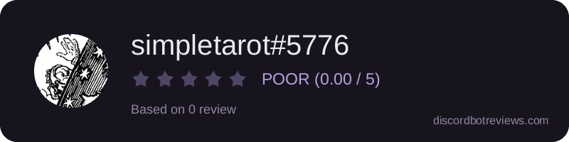 Rating widget preview for simpletarot#5776