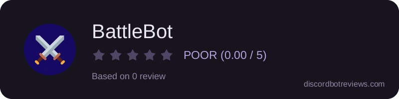 Rating widget preview for BattleBot