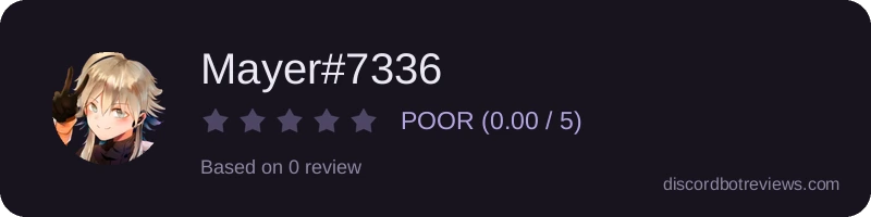 Rating widget preview for Mayer#7336
