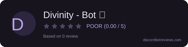 Rating widget preview for Divinity - Bot 🔥