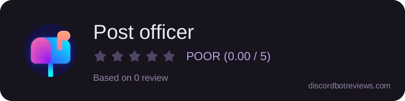 Rating widget preview for Post officer