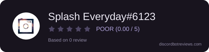 Rating widget preview for Splash Everyday#6123