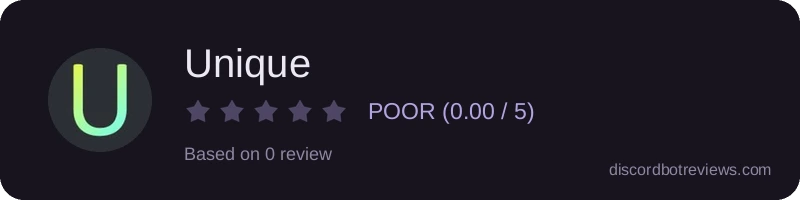 Rating widget preview for Unique