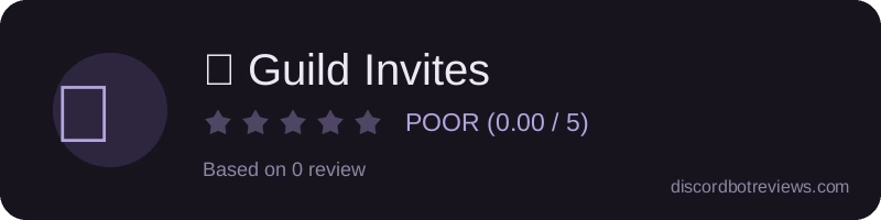 Rating widget preview for 💌 Guild Invites