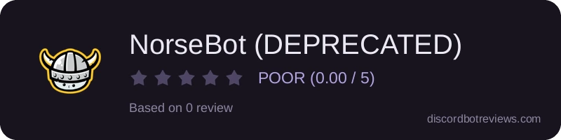 Rating widget preview for NorseBot (DEPRECATED)