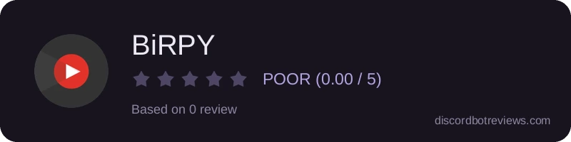 Rating widget preview for BiRPY