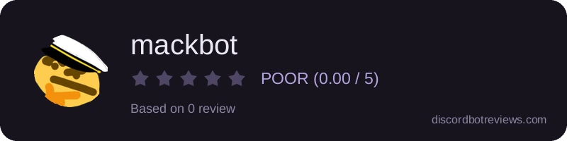 Rating banner for mackbot