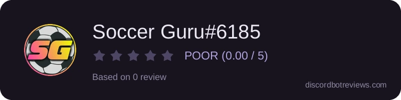 Rating widget preview for Soccer Guru#6185