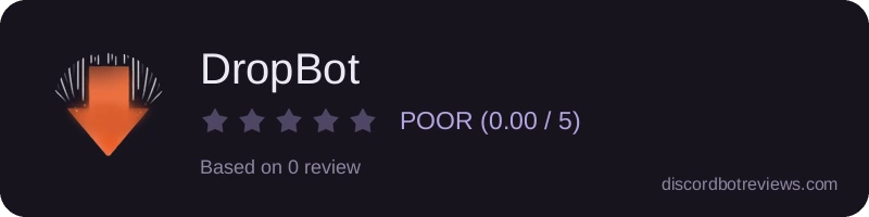 Rating widget preview for DropBot