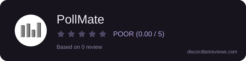 Rating widget preview for PollMate
